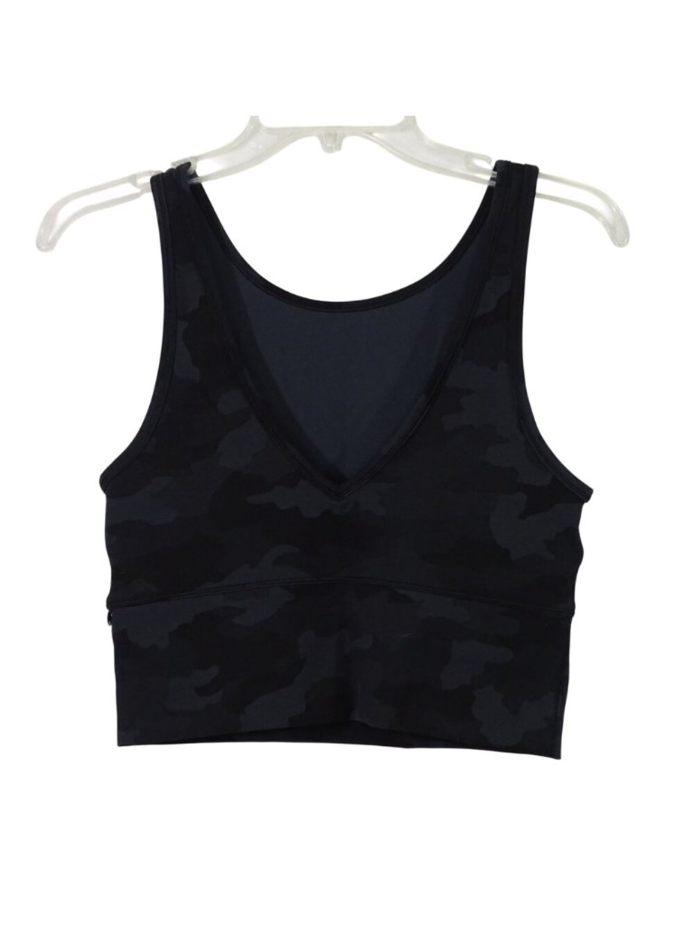 Lululemon Longline Sports Bra Women Size S Black Gray Camo Unlined NO Padding - Picture 3 of 5
